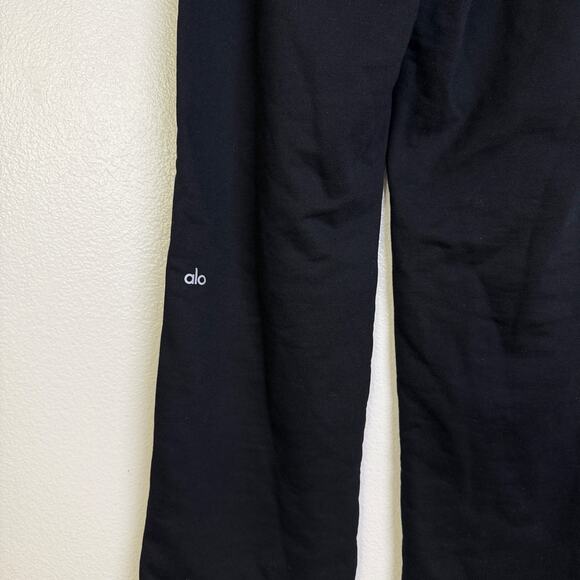 ALO Yoga Courtside Tearaway Snap Pants Womens Medium Black Warm Up Gym 31.5" - Picture 7 of 10